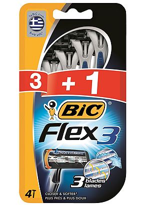 Ξυραφάκια BIC Flex3 comfort 4τμχ (3+1 δώρο)