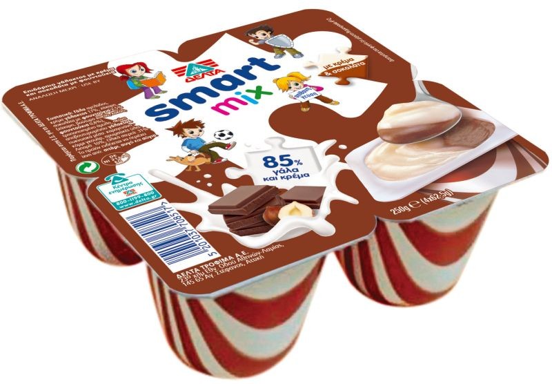 Smartmix Candy Επιδόρπιο γάλακτος ΔΕΛΤΑ Smart Mix σοκολάτα κρέμα 4x62,5g προσφορά - Pockee