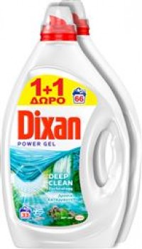 Υγρό πλυντηρίου DIXAN δροσιά καταρράκτη 2x33μεζ. (1+1 δώρο)