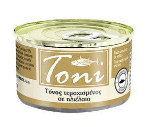 Τόνος TONI σε ηλιέλαιο τεμαχισμένος 95gr/στρ.β. 68gr