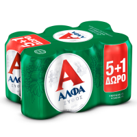 Μπύρα ΑΛΦΑ κουτί 6x330ml (5+1 δώρο)