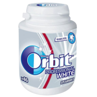 Τσίχλες ORBIT professional white μπουκάλι 64gr 46τμχ