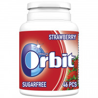Τσίχλες ORBIT φράουλα μπουκάλι 64gr 46τμχ
