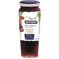 Μαρμελάδα SPIN SPAN 4 φρούτα χωρίς προσθήκη ζάχαρης 280gr