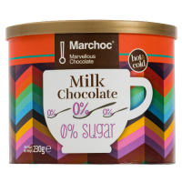 Ρόφημα σοκολάτας γάλακτος MARCHOC 0% ζάχαρη 230gr
