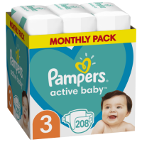 Πάνες PAMPERS Active Baby Monthly Pack No3 6-10kg 208τμχ