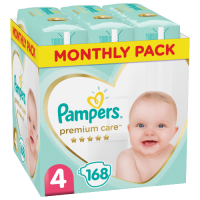 Πάνες PAMPERS Premium Care Monthly Pack Νο4 8-14kg 168τμχ