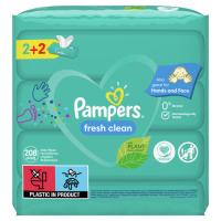 Μωρομάντηλα PAMPERS fresh clean 4x52τμχ (2+2 δώρο)