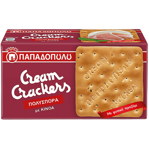 Cream crackers ΠΑΠΑΔΟΠΟΥΛΟΥ πολύσπορα με κινόα 195gr
