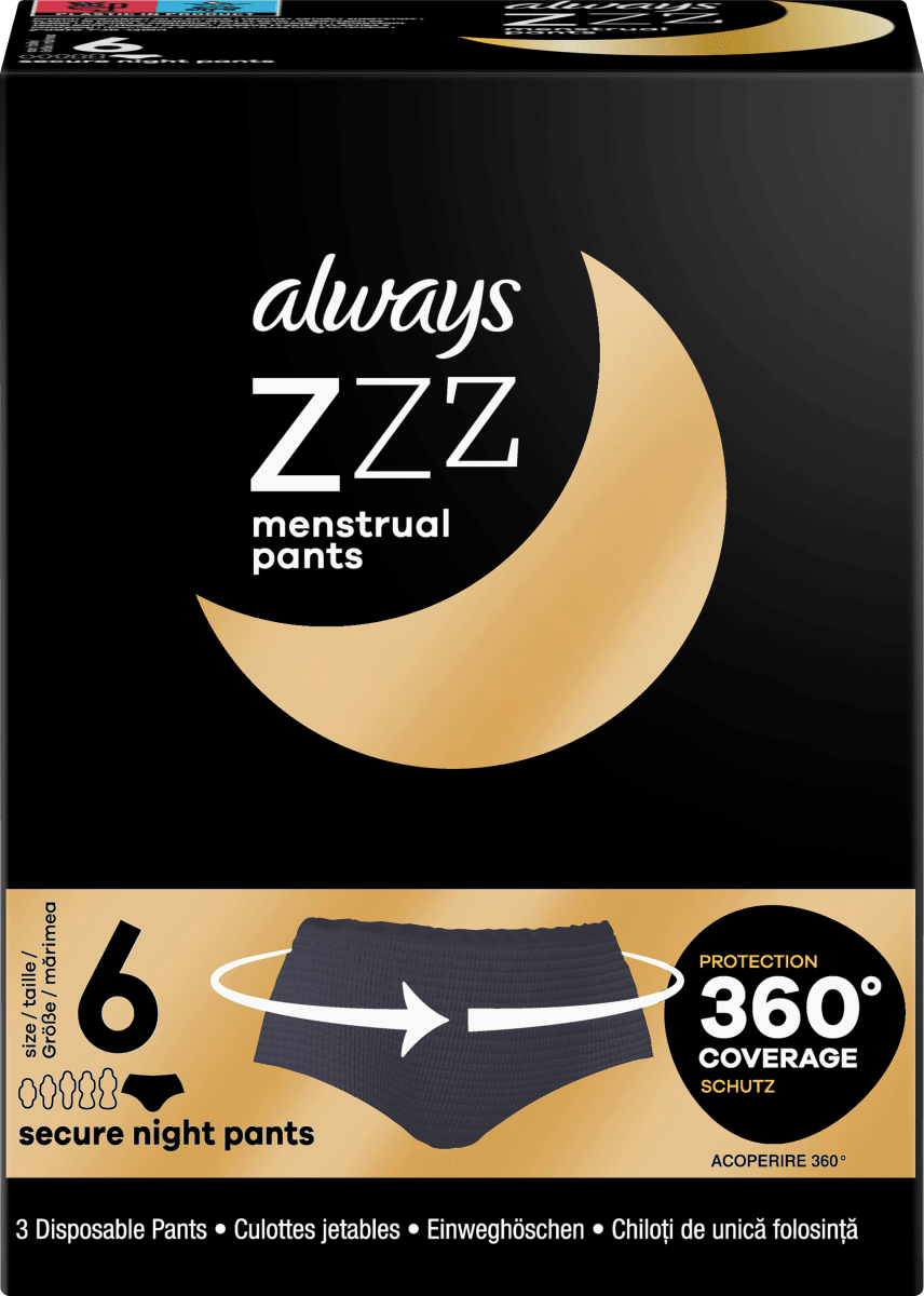 Always Zzz Menstrual Pants Εσώρουχο περιόδου για γυναίκες Σετ
