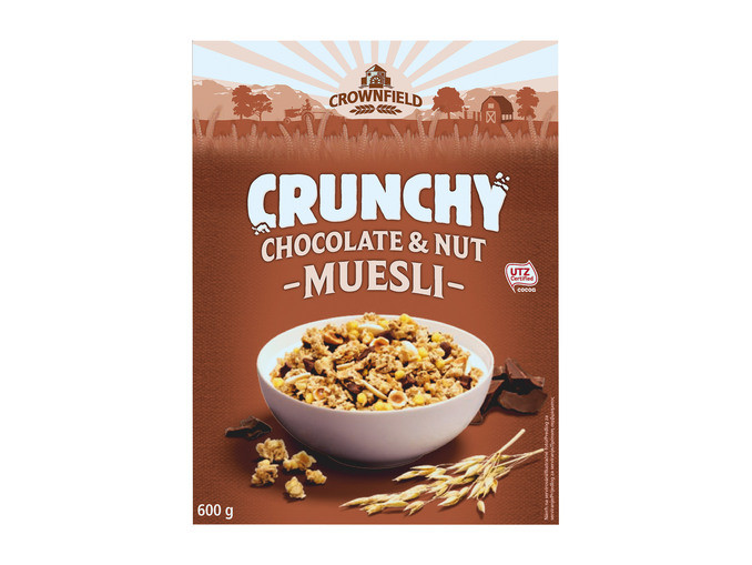 Δημητριακά CROWNFIELD Crunchy muesli chocolate & nut 600gr
