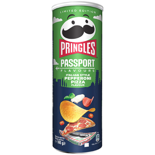 Πατατάκια PRINGLES Passport Pepperoni Pizza 165gr