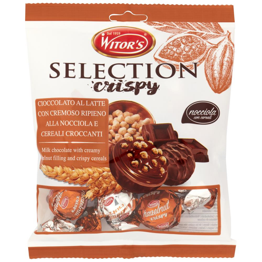 Σοκολατάκια witor s selection crispy hazelnut 110gr