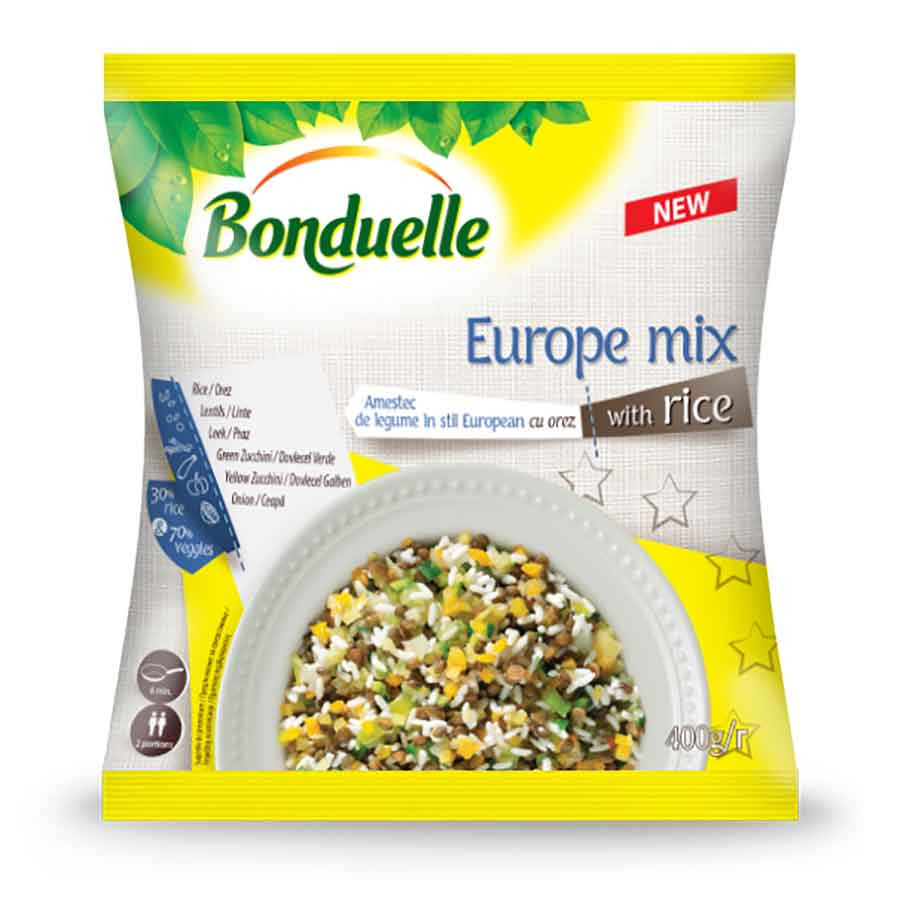Λαχανικά BONDUELLE με ρύζι europe mix 400gr